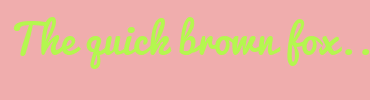 Image with Font Color B4F74F and Background Color F0ADAD